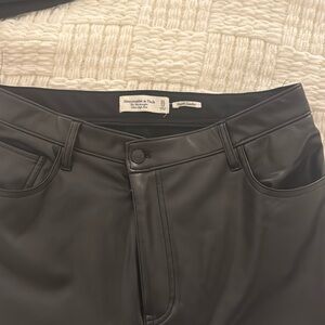 A&F vegan leather pants